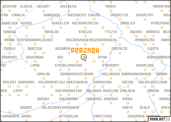 map of Prażmów