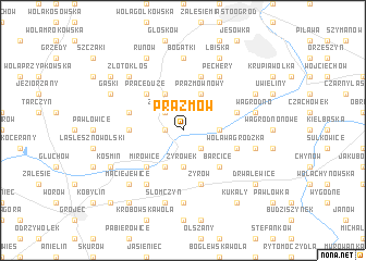 map of Prażmów