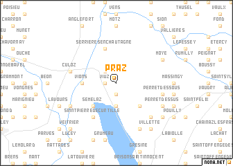 map of Praz