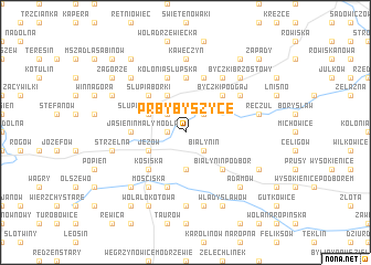 map of Prbybyszyce