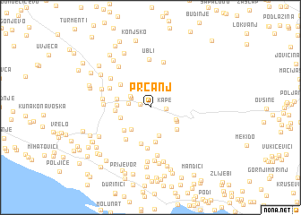map of Prčanj