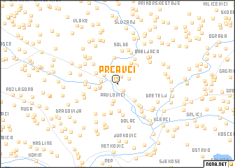 map of Prćavci