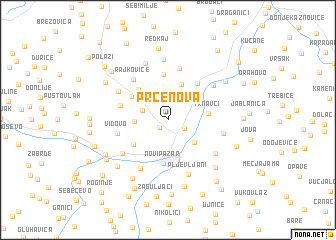 map of Prćenova