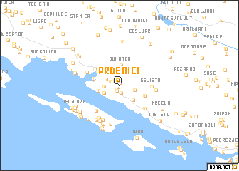 map of Prdenići