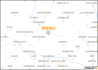 map of Préaux