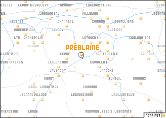 map of Préblaine