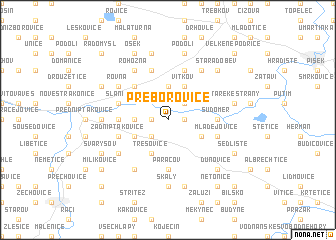 map of Přeborovice