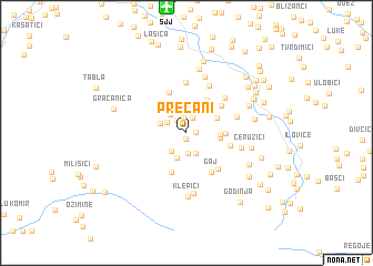 map of Prečani