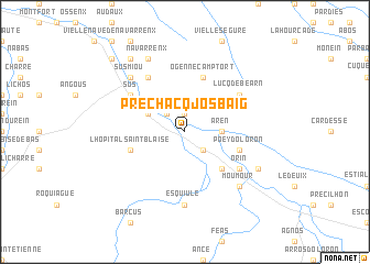 map of Préchacq-Josbaig