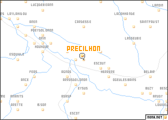 map of Précilhon