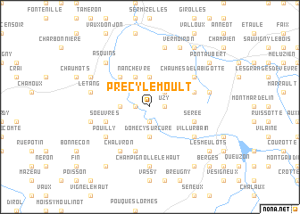 map of Précy-le Moult