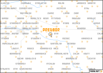 map of Předboř