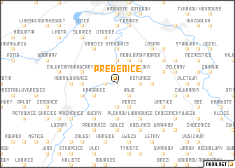 map of Předenice