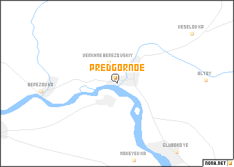 map of Predgornoe