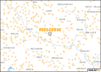 map of Predgrađe