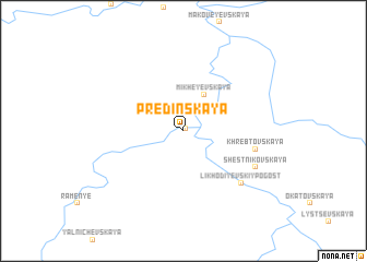 map of Predinskaya