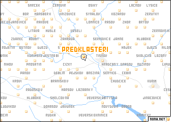 map of Předklášteří