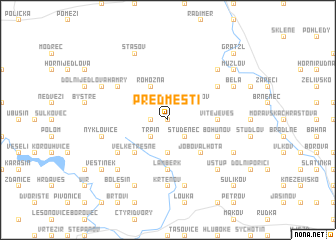 map of Předměstí