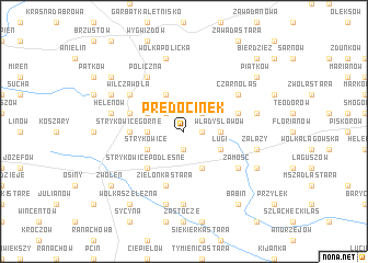 map of Prędocinek