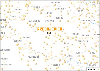 map of Predojevica