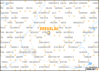 map of Předslav