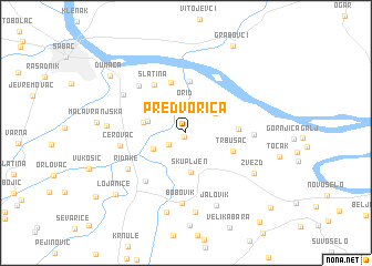 map of Predvorica