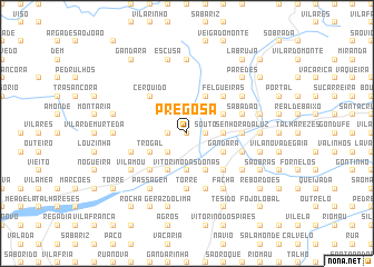 map of Pregósa