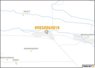 map of Pregradnoye