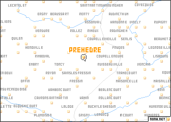 map of Préhédré