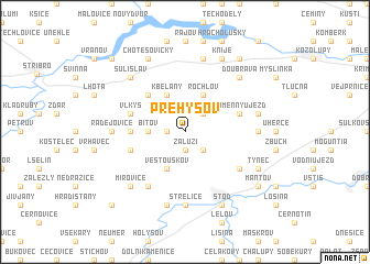 map of Přehýsov