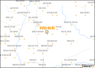 map of Preibiai