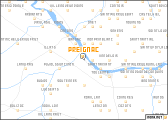 map of Preignac