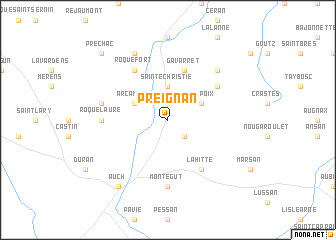 map of Preignan