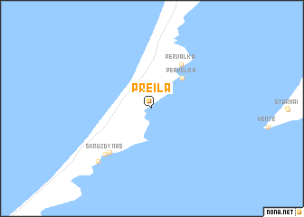 map of Preila