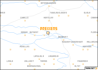 map of Preixéns