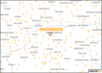 map of Prekašnica