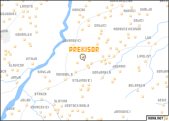 map of Preki Šor