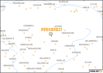 map of Prekonozi