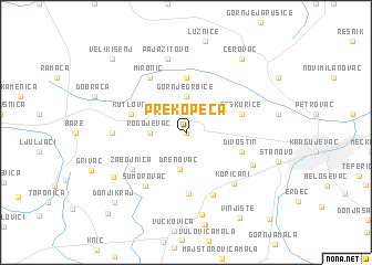 map of Prekopeča