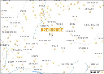 map of Prekorađe