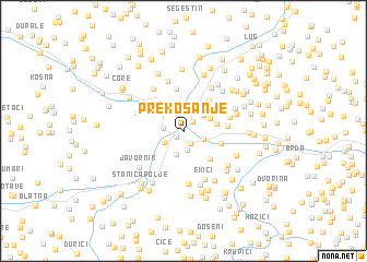 map of Prekosanje