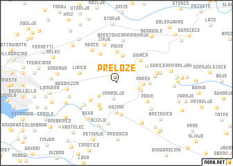 map of Prelože