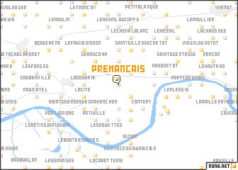 map of Pré Mançais