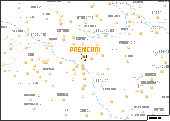 map of Premćani