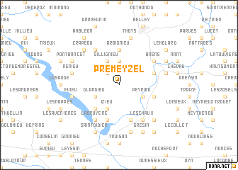 map of Prémeyzel