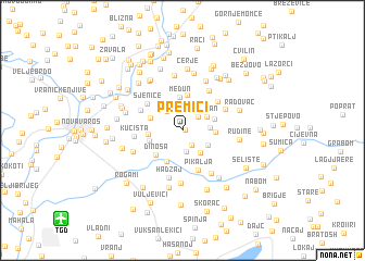 map of Premići