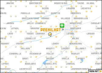 map of Prémilhat