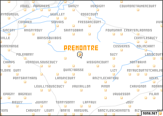 map of Prémontré