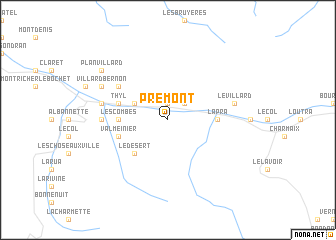 map of Prémont