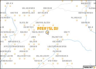 map of Přemyslov